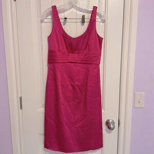 Tahari pink sateen dress